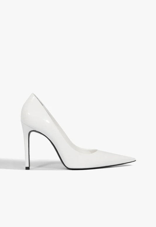 Clara Patent Leather Pump 5 White Patent Leather - Schutz Shoes