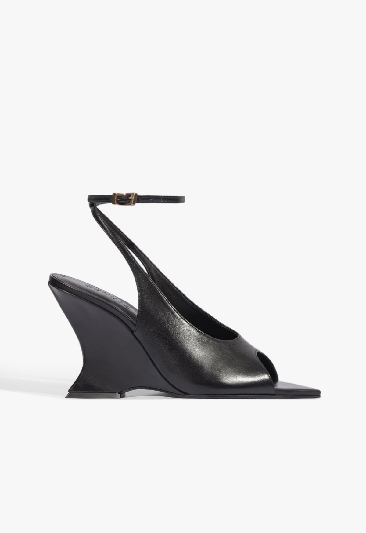 Aurelle Leather Sandal 5 Black Leather - Schutz Shoes