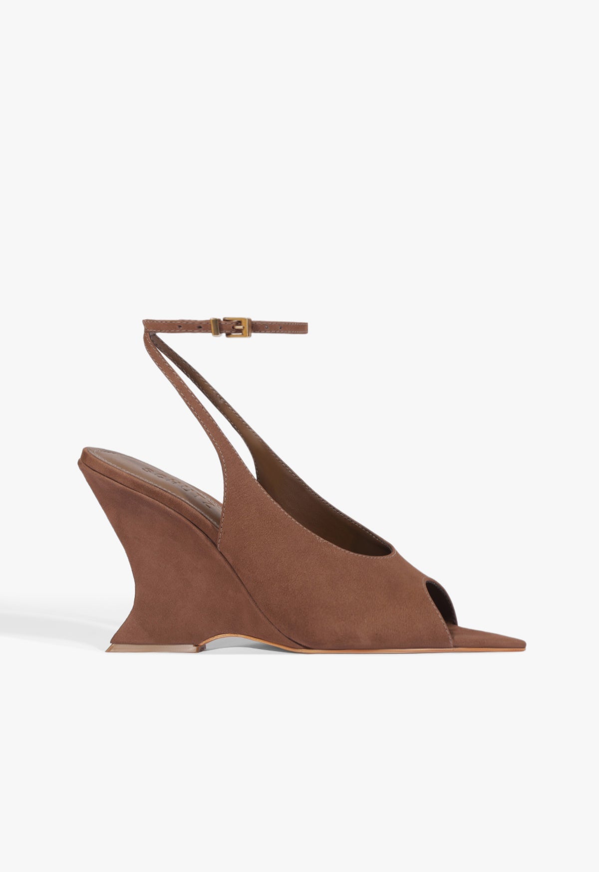 Aurelle Suede Sandal 5 Pecan Brown Nubuck - Schutz Shoes