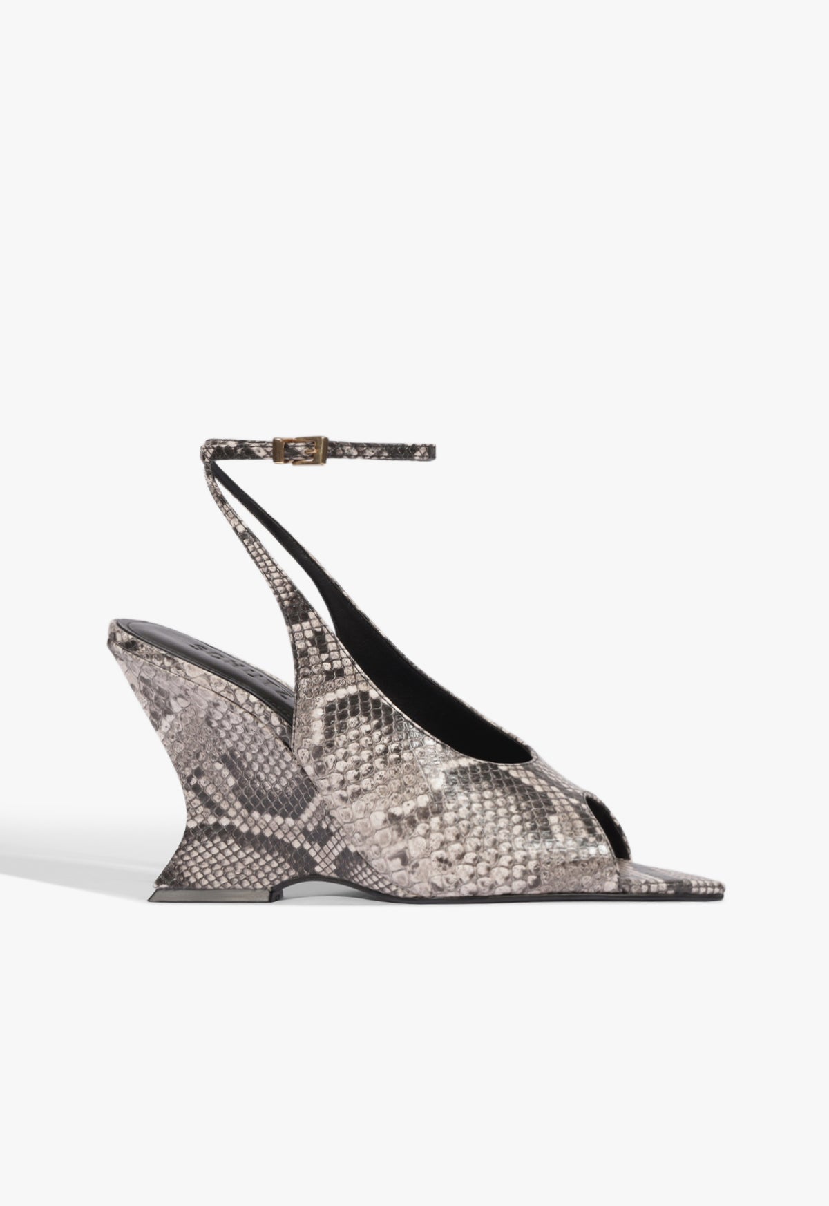 Aurelle Leather Sandal 5 Snake Leather - Schutz Shoes