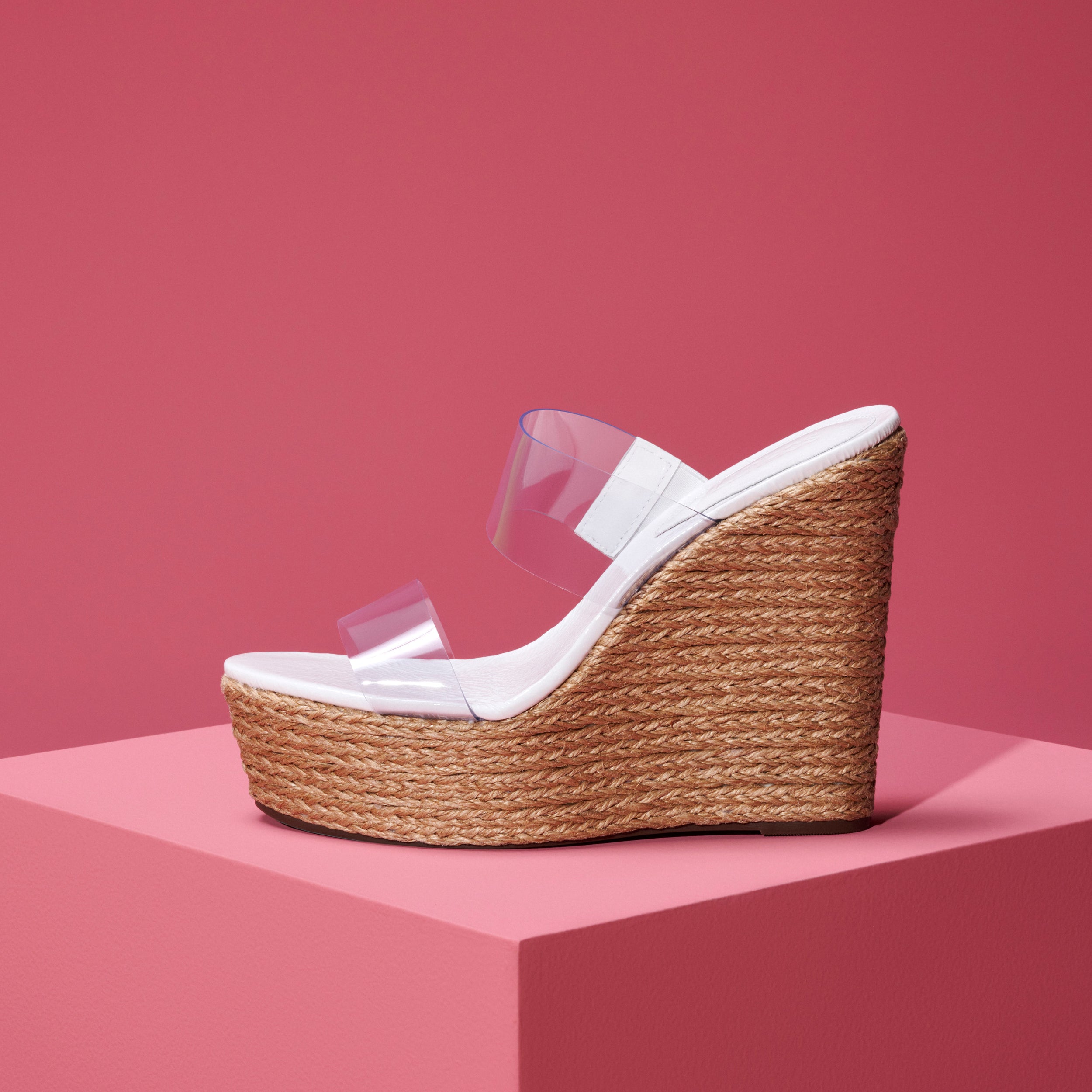 Arien Vinyl & Patent Leather Sandal Wedges Sale    - Schutz Shoes