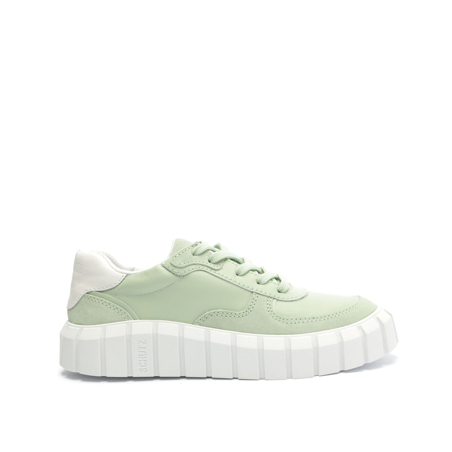 Timony Suede Sneaker 5 Sage White Suede - Schutz Shoes