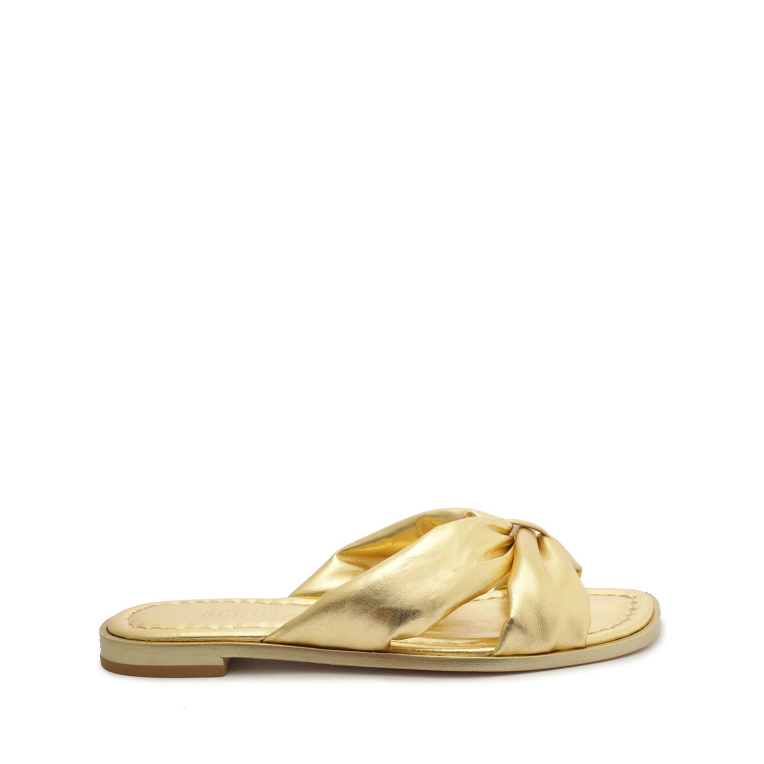 Fairy Flat Sandal Flats SPRING 23 5 Ouro Gold Metallic Leather - Schutz Shoes