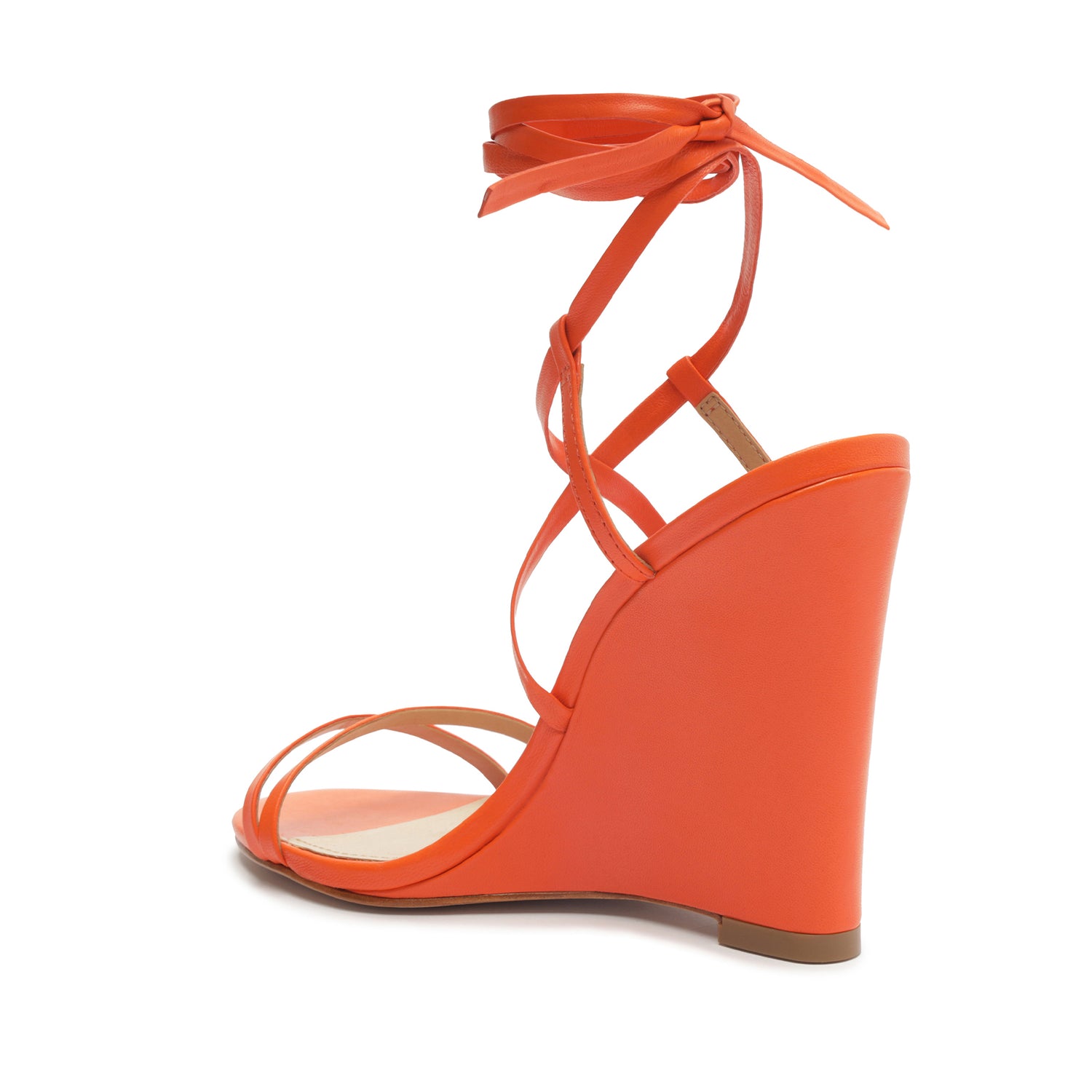 Deonne Casual Nappa Leather Sandal Flame Orange