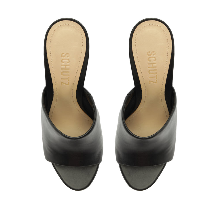 Lucy Casual Nappa Leather Sandal Black Nappa Leather