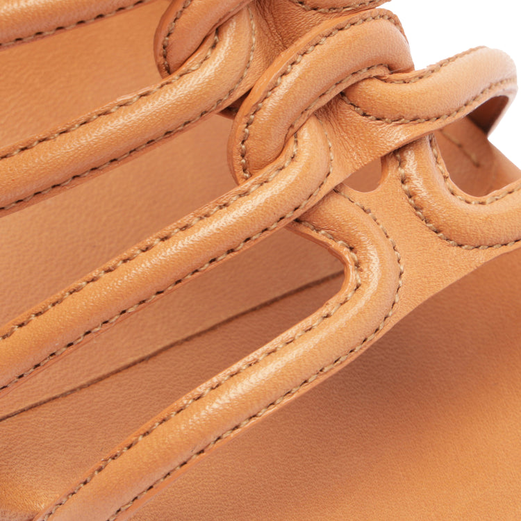Octavia Calf Leather Sandal Honey Peach Calf Leather