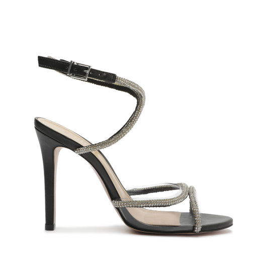 Louise Vinyl & Nappa Leather Sandal Sandals OLD 5 Black Vinyl & Nappa Leather - Schutz Shoes