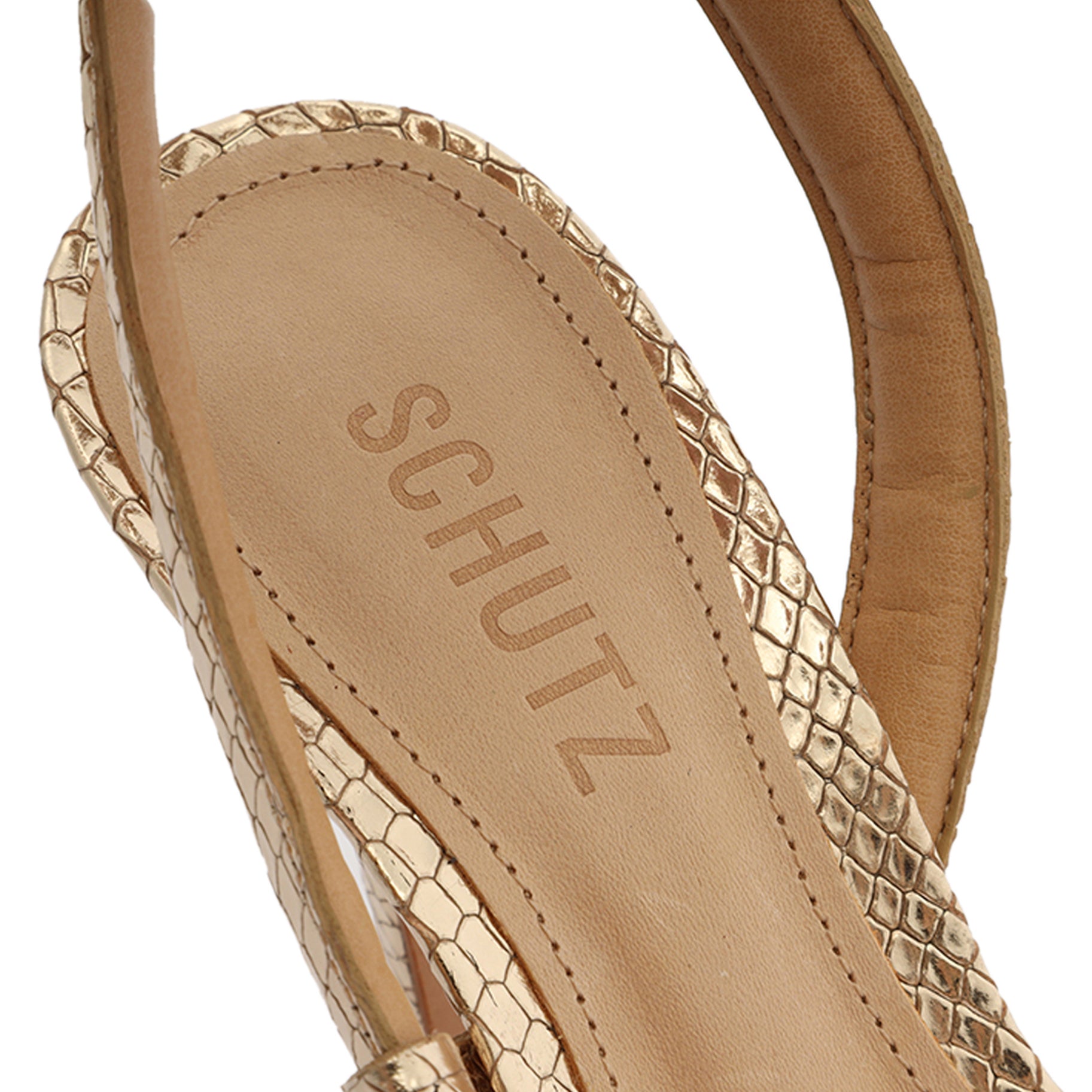 Courtney High Metallic Sandal Sandals OLD    - Schutz Shoes