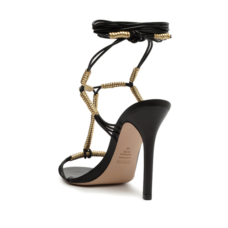 Amunet Patent Leather Sandal Gold Patent Leather