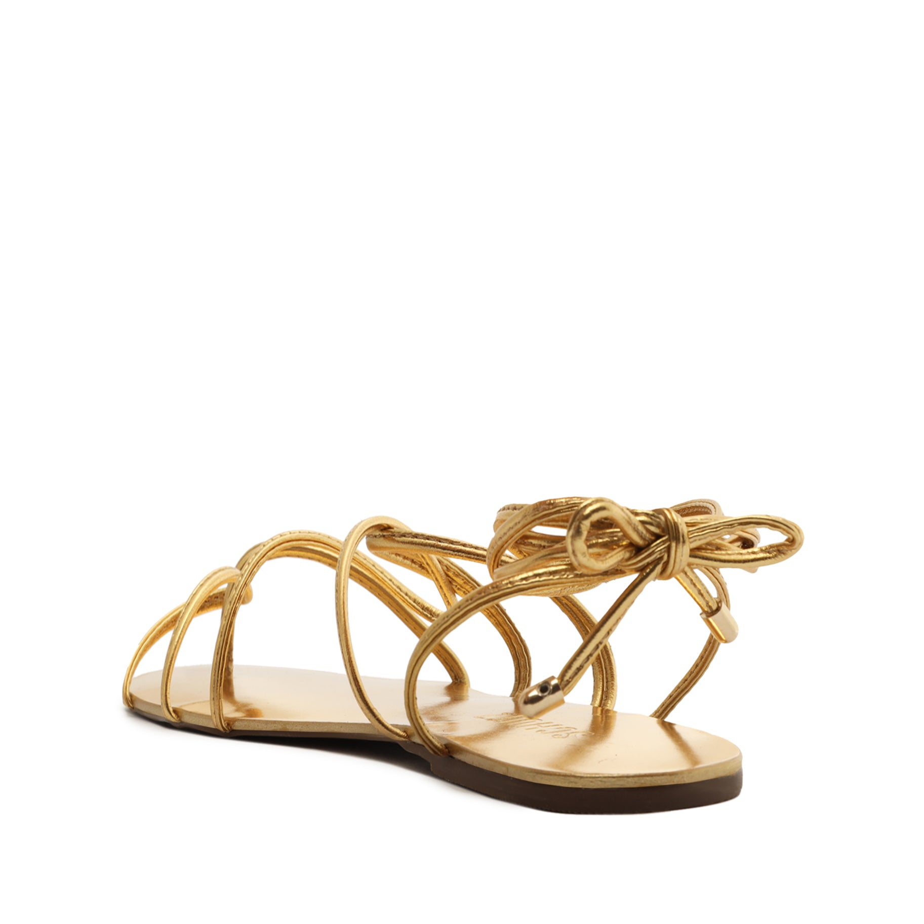 Lucilla Metallic Leather Sandal Flats OLD    - Schutz Shoes