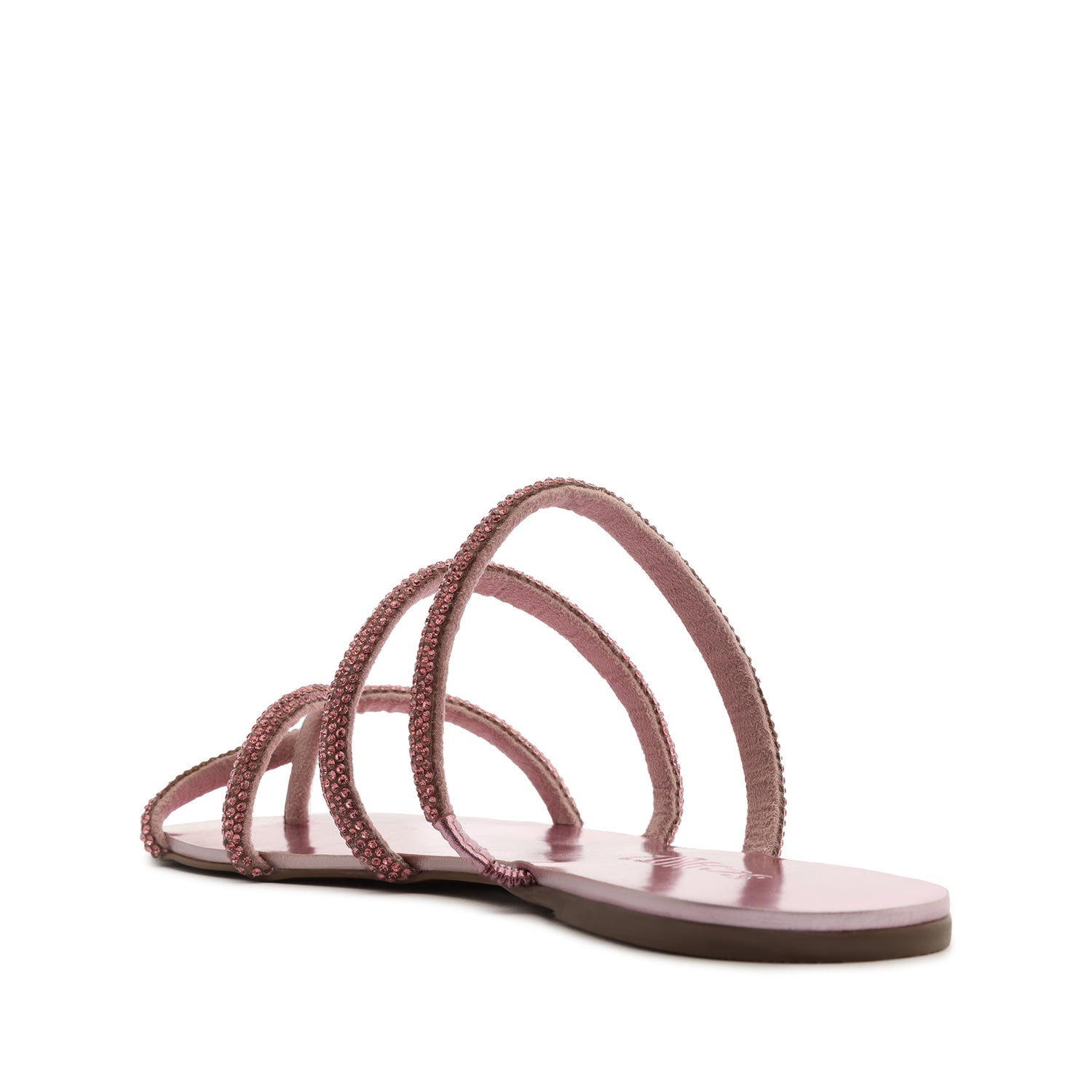 Phoebe Metallic Nappa Leather Sandal Flats Sale    - Schutz Shoes