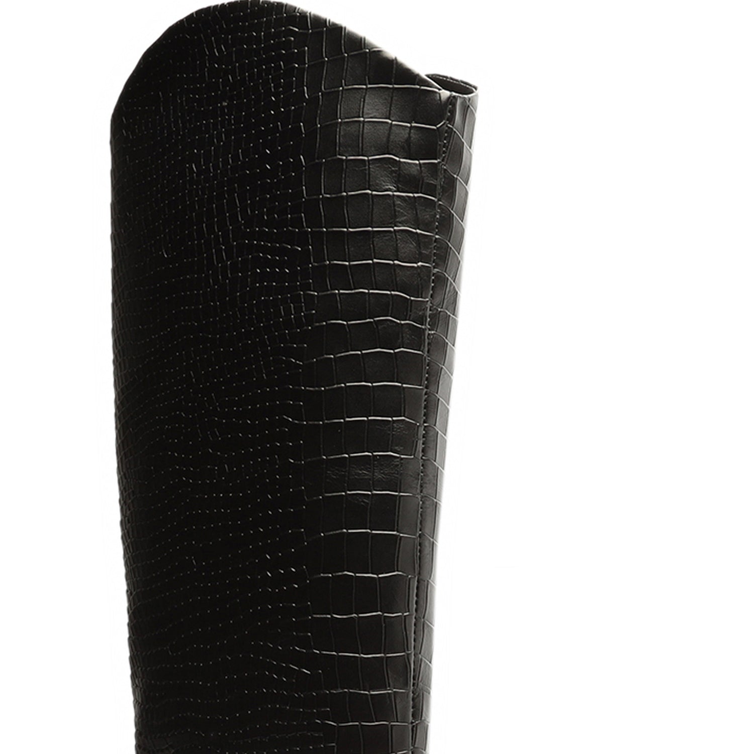 Maryana Boot Black Crocodile Embossed Leather