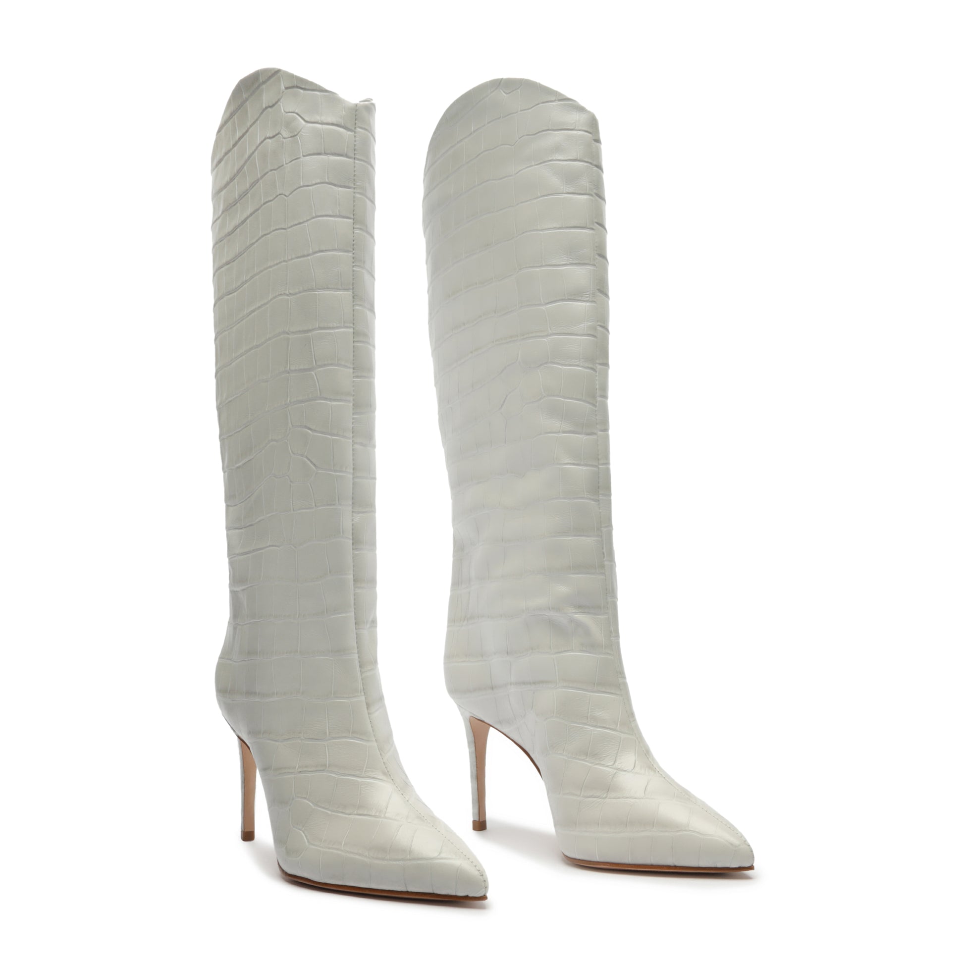 Maryana Crocodile-Embossed Leather Boot Boots Open Stock    - Schutz Shoes