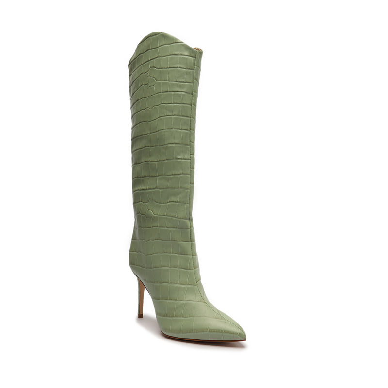 Maryana Crocodile-Embossed Leather Boot Boots Open Stock    - Schutz Shoes