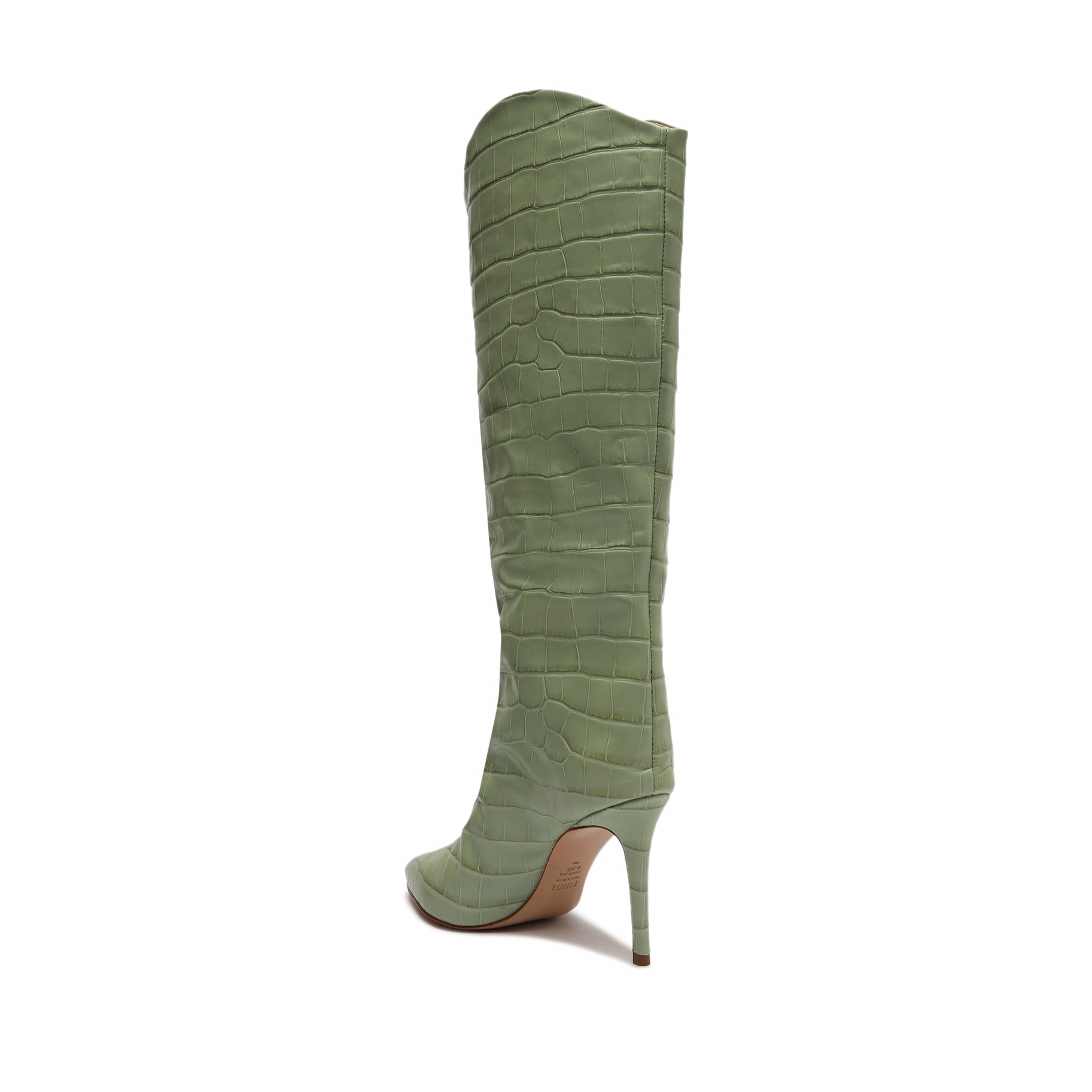 Maryana Crocodile-Embossed Leather Boot Boots Open Stock    - Schutz Shoes