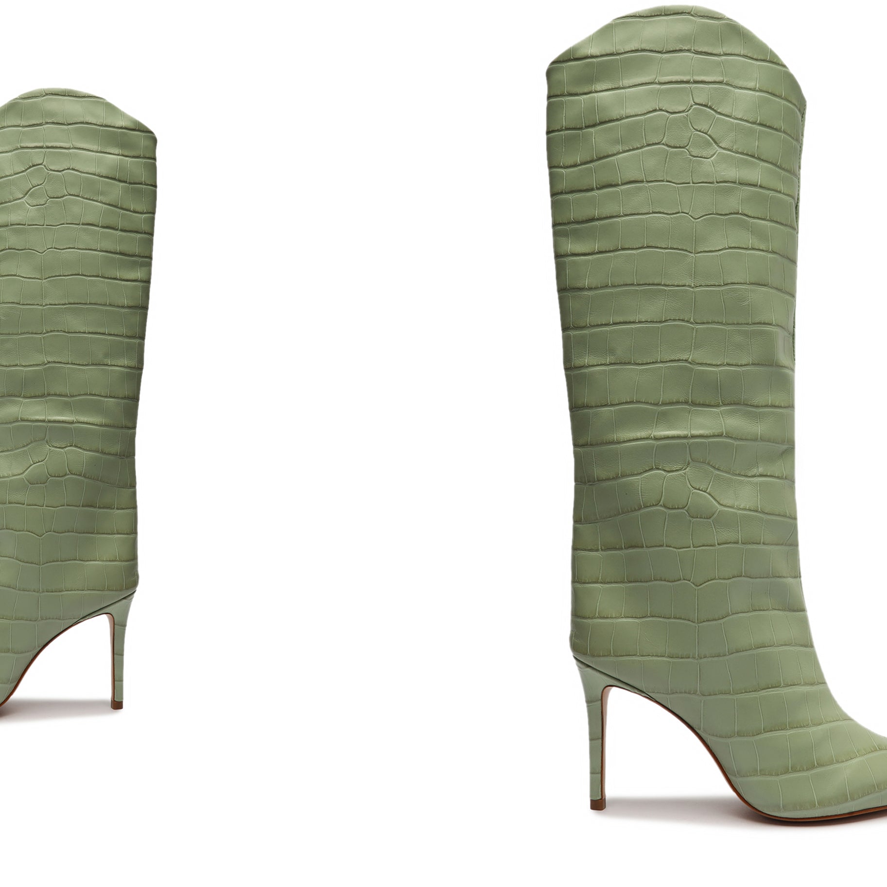 Maryana Crocodile-Embossed Leather Boot Boots Open Stock    - Schutz Shoes