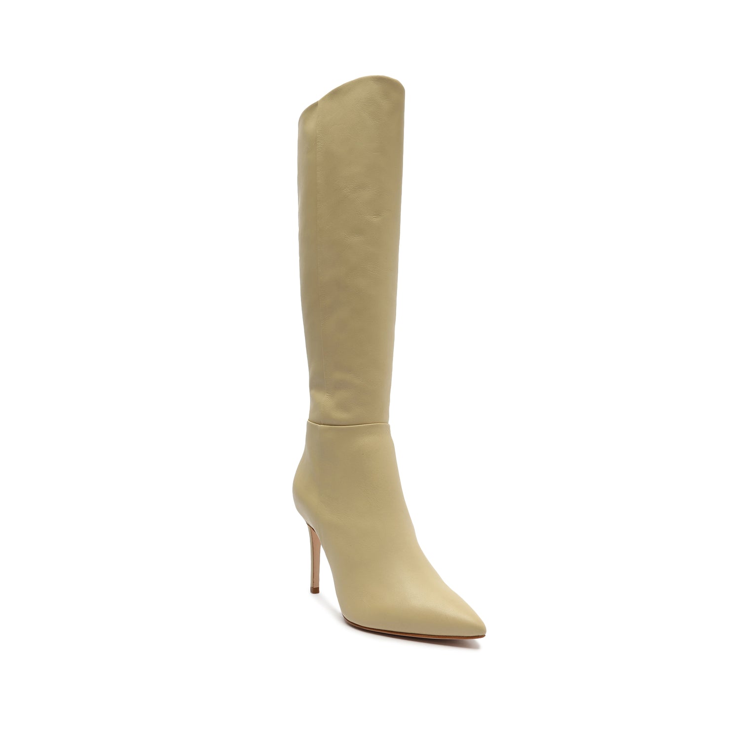 Mikki Up Leather Boot Almond Buff Leather