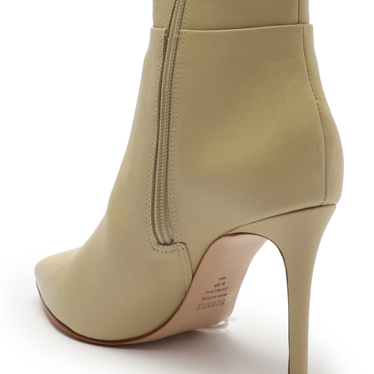 Mikki Up Leather Boot Almond Buff Leather