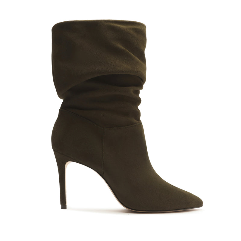Ashlee Suede Bootie Booties OLD 5 Military Green Suede - Schutz Shoes