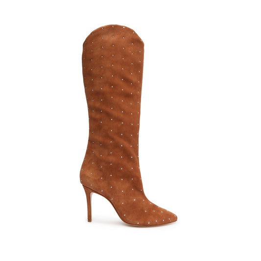 Maryana Studded Suede Boot Boots Sale 5 Brown Suede - Schutz Shoes