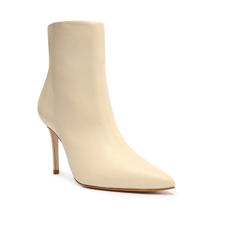 Mikki Leather Bootie Eggshell Leather