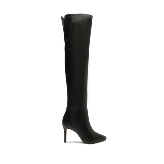 Magali Over the Knee Leather Boot Boots FALL 23 5 Black Atanado Leather - Schutz Shoes