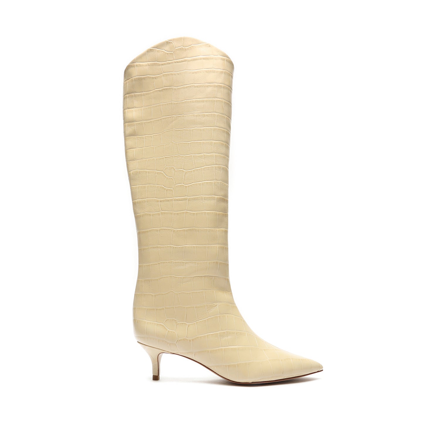 TOTEME crocodile-embossed leather boots - White