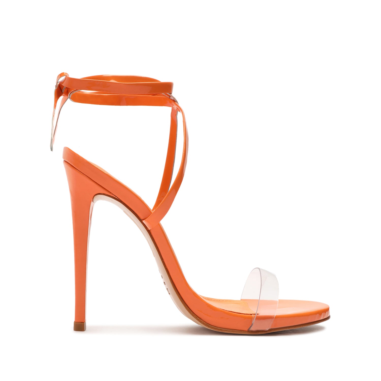 Cloe Vinyl Sandal Sandals Sale 5 Bright Tangerine Vinyl - Schutz Shoes