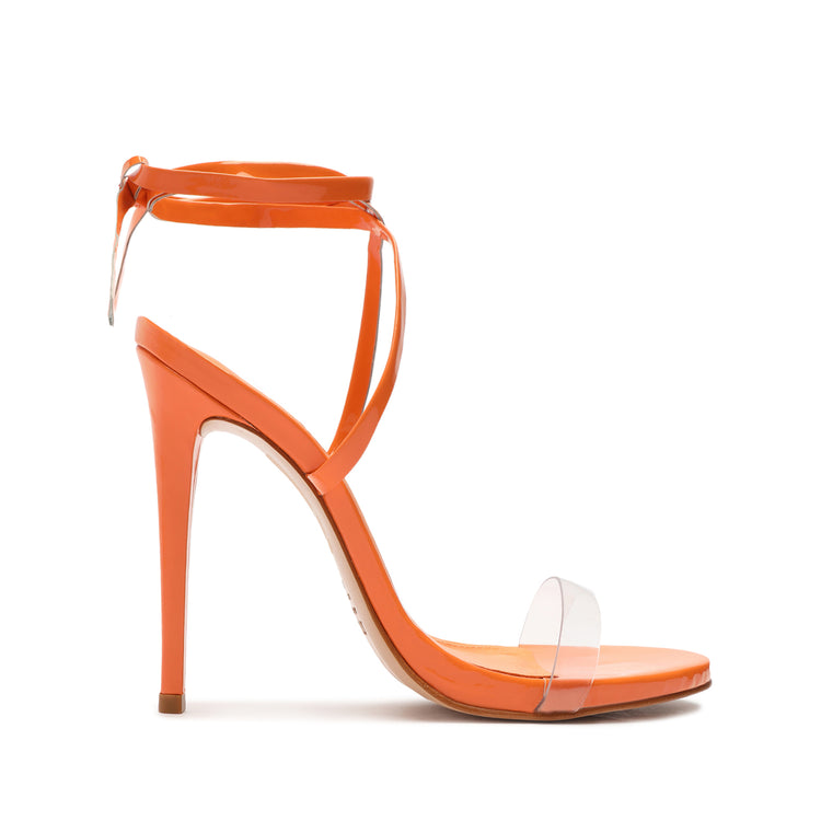 Cloe Vinyl Sandal Sandals Sale 5 Bright Tangerine Vinyl - Schutz Shoes