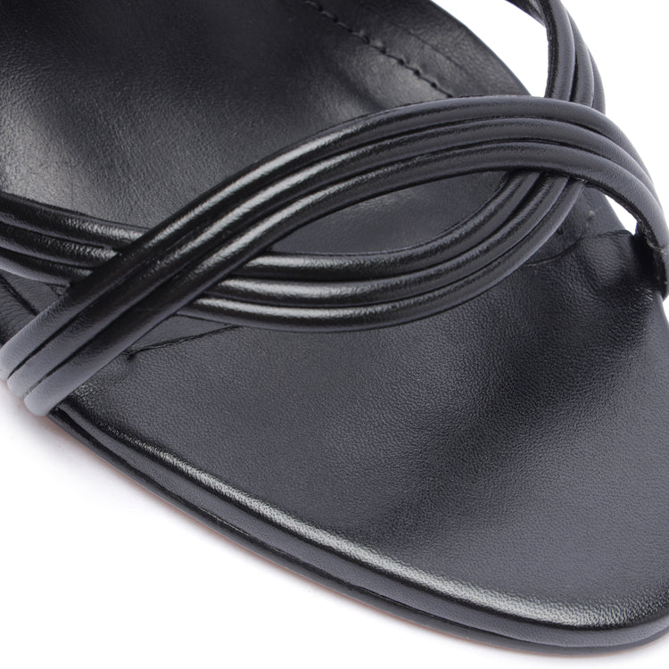 Brynn Casual Leather Sandal Black Leather