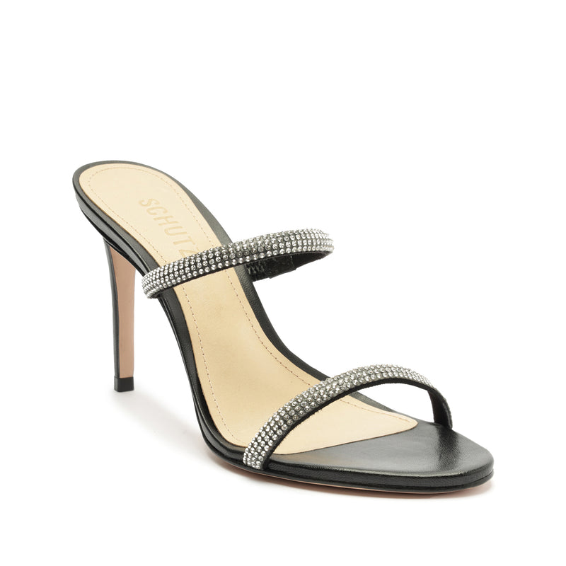 Taliah Glam Lather & Crystal Sandal Sandals FALL 23    - Schutz Shoes