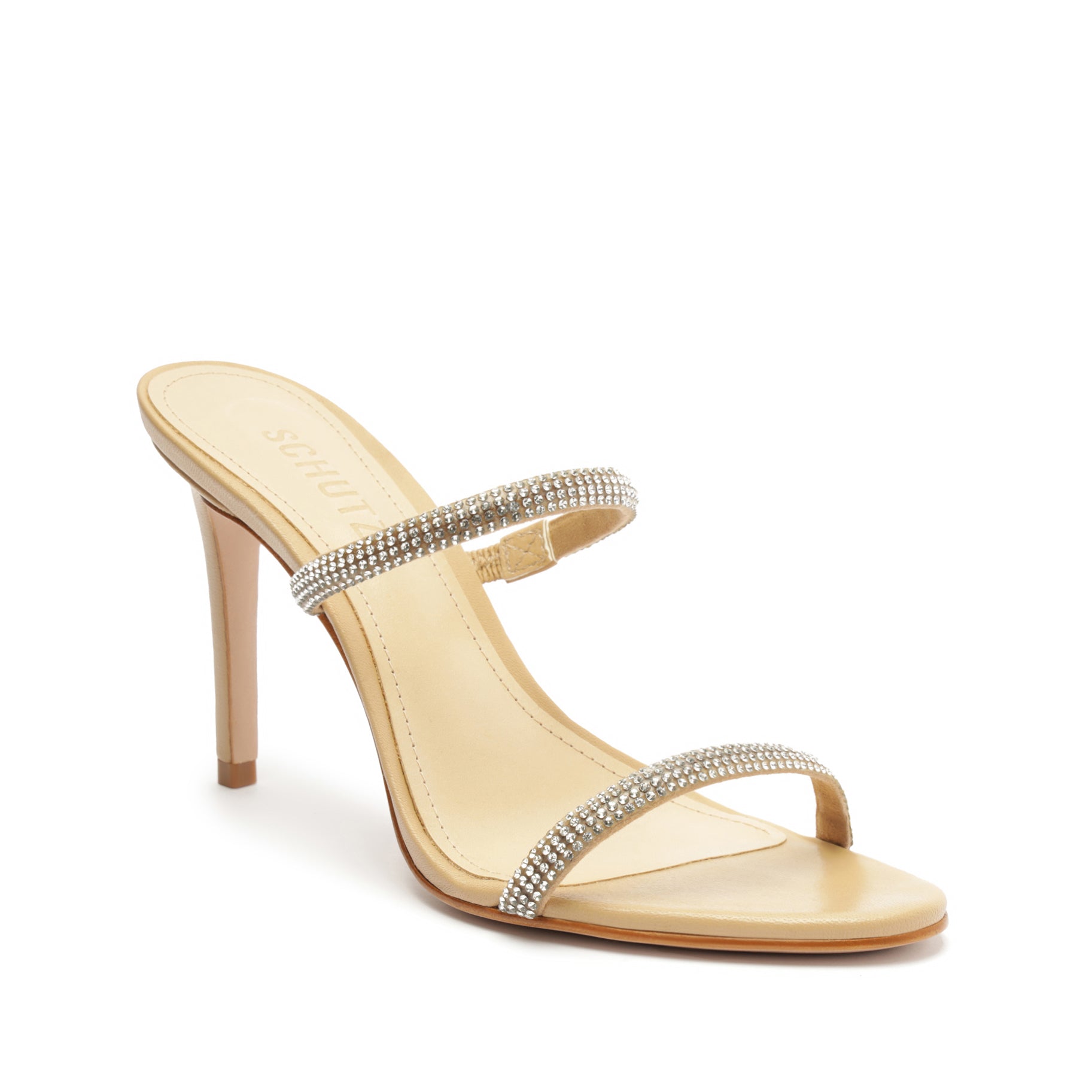 Taliah Glam Lather & Crystal Sandal Sandals FALL 23    - Schutz Shoes