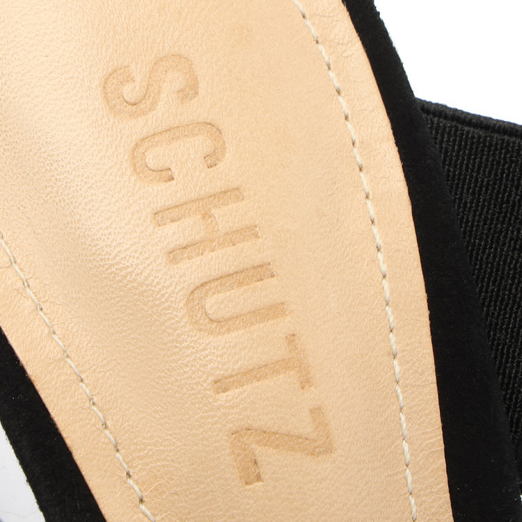 Sionne Suede & Vinyl Mule Pumps Sale    - Schutz Shoes