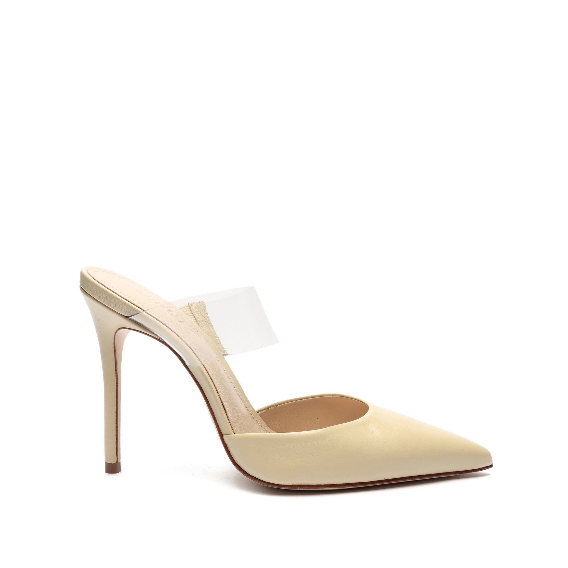 Sionne Vinyl & Leather Mule Mules Sale 5 Eggshell Leather & Vinyl - Schutz Shoes