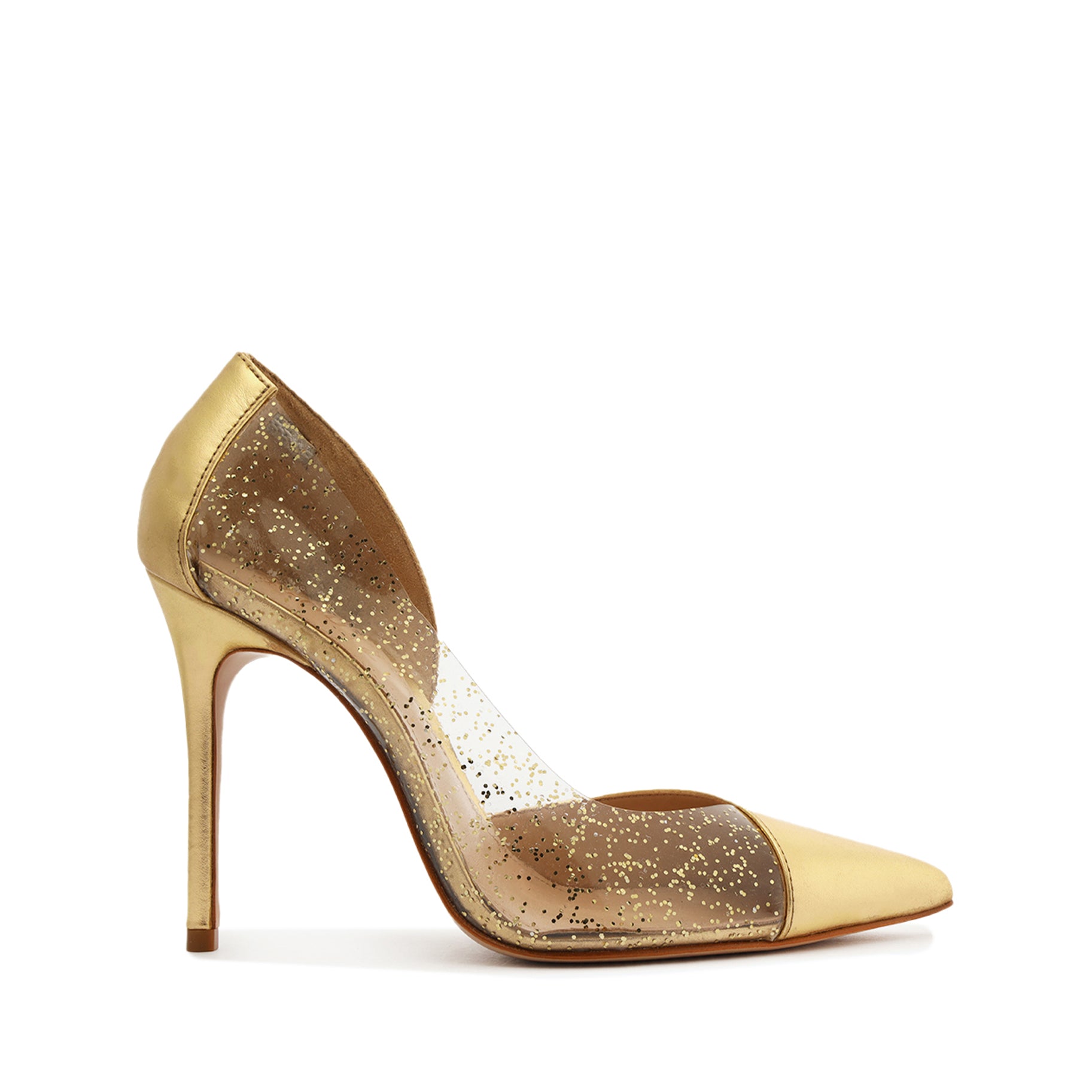 Cheslie Metallic Nappa & Vinyl Pump Pumps OLD 5 Gold Metallic Nappa & Vinyl - Schutz Shoes