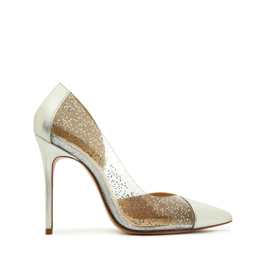 Cheslie Metallic Nappa & Vinyl Pump Pumps OLD 5 Silver Metallic Nappa & Vinyl - Schutz Shoes