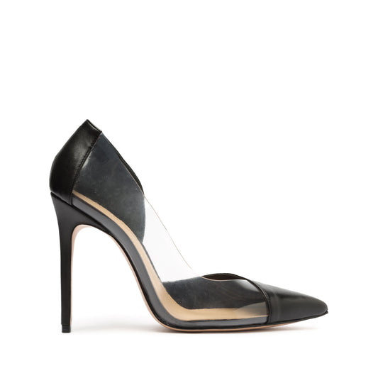 Cheslie Nappa Leather & Vinyl Pump Pumps Fall 22 5 Black Nappa Leather & Vinyl - Schutz Shoes