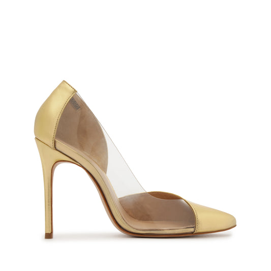 Cheslie Nappa & Vinyl Pump Pumps OLD 5 Gold Metallic Nappa & Vinyl - Schutz Shoes