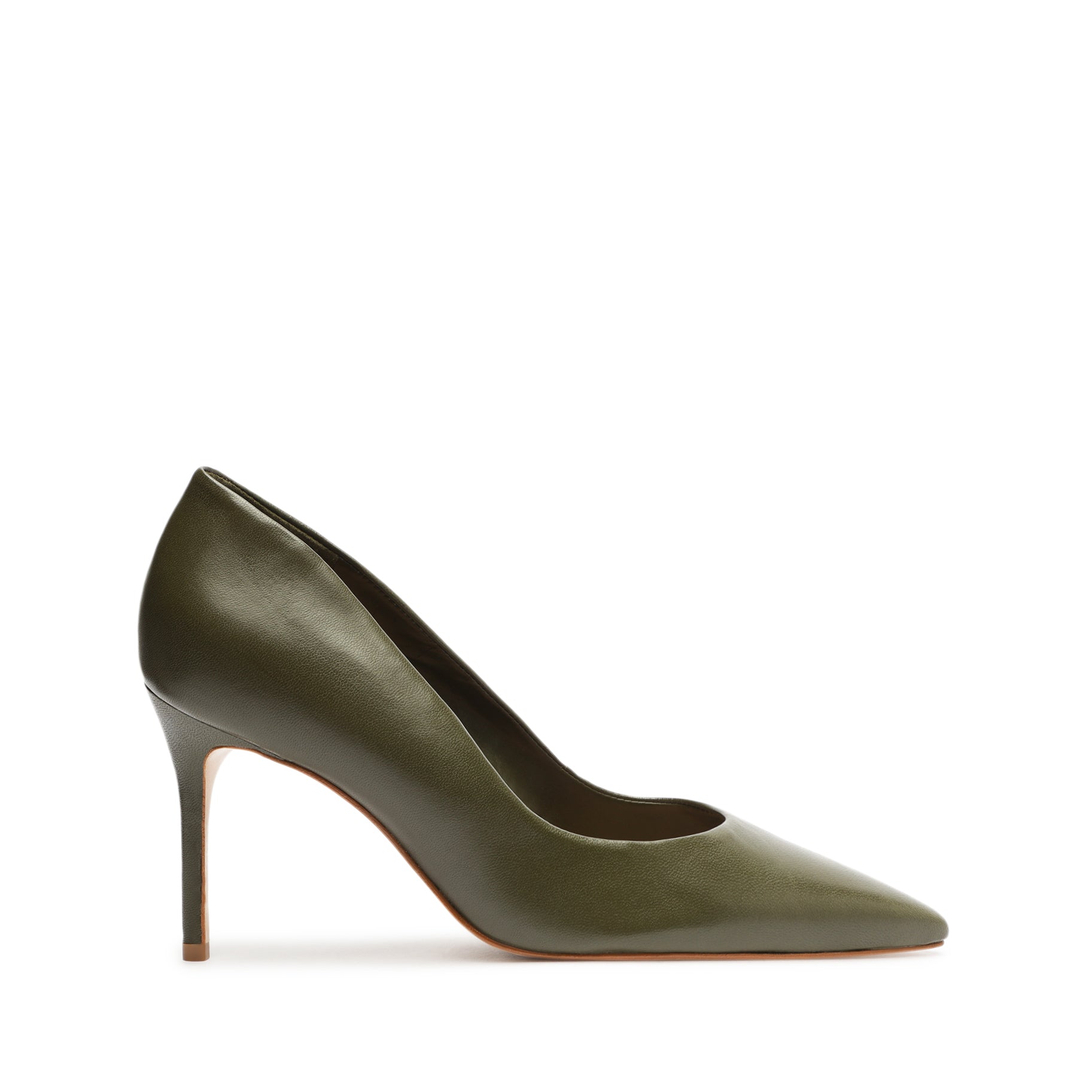 Lou Lo Nappa Leather Pump Pumps Pre Fall 22 5 Military Green Nappa Leather - Schutz Shoes