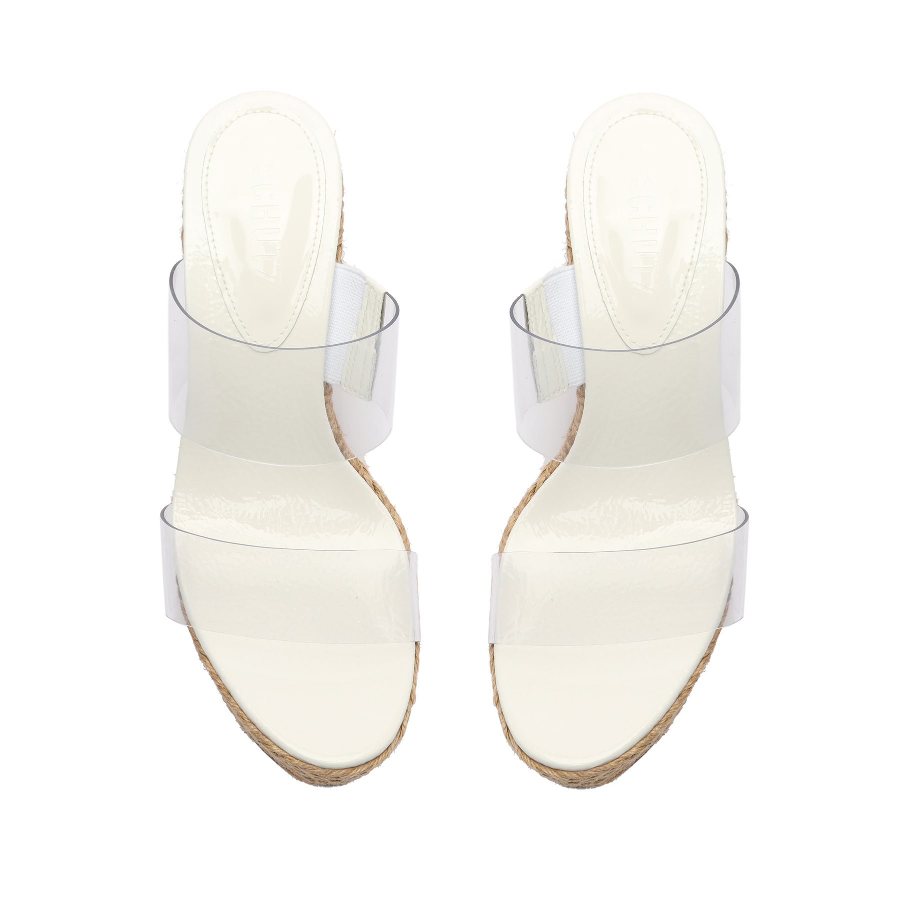 Arien Vinyl & Patent Leather Sandal Wedges Sale    - Schutz Shoes