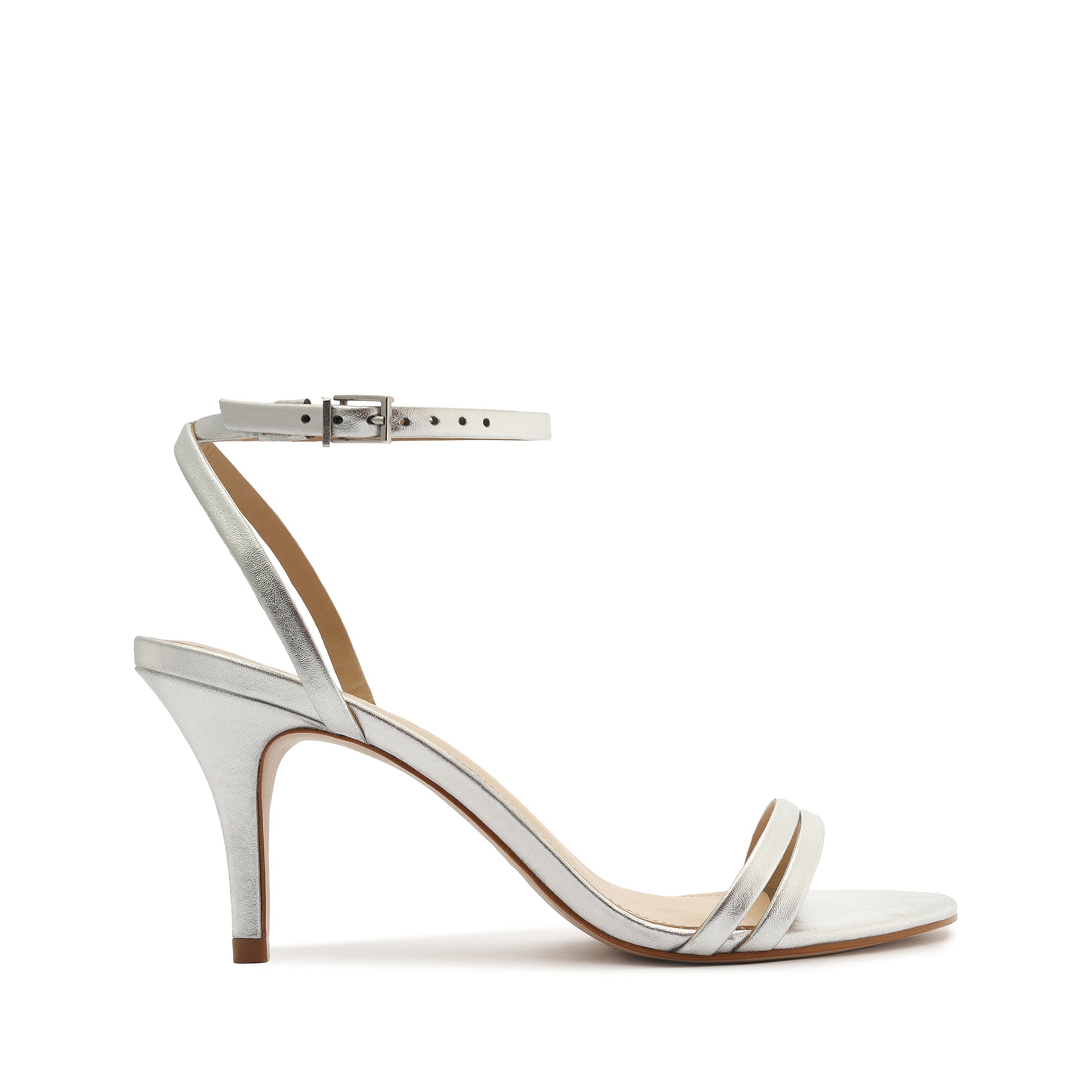 Altina Mid Metallic Leather Sandal Sandals Open Stock 5 Silver Metallic Leather - Schutz Shoes