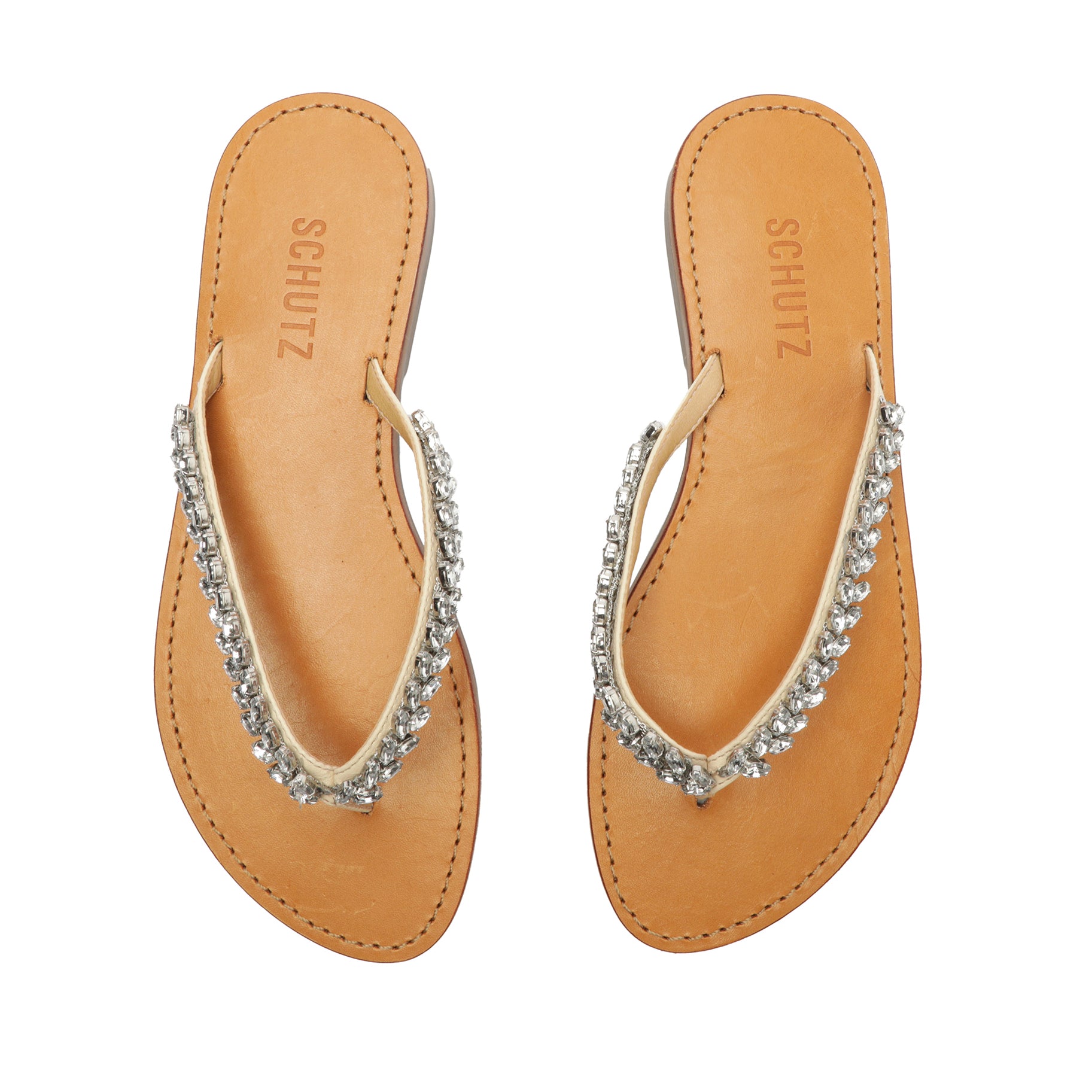 Belle Nappa Leather Sandal Flats Sale    - Schutz Shoes