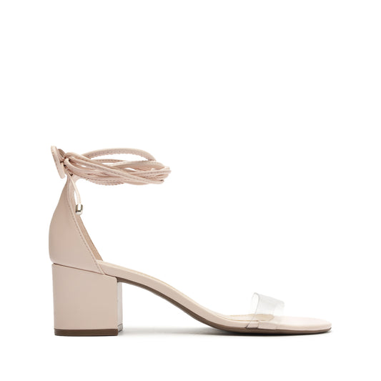 Jessie Mid Block Nappa Leather & Vinyl Sandal Sandals OLD 5 Rose Beige Nappa Leather & Vinyl - Schutz Shoes