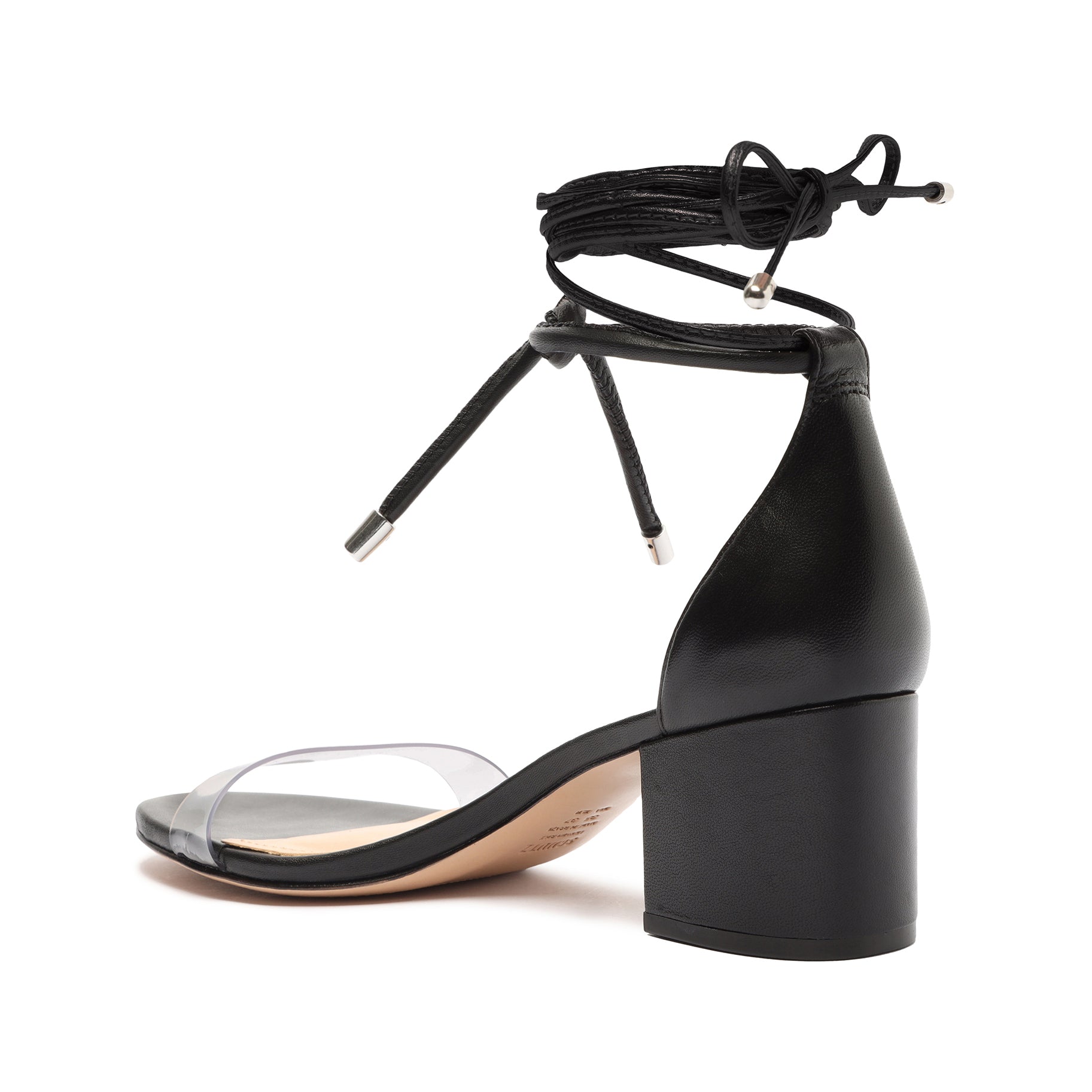 Jessie Mid Block Nappa Leather & Vinyl Sandal - Schutz Shoes