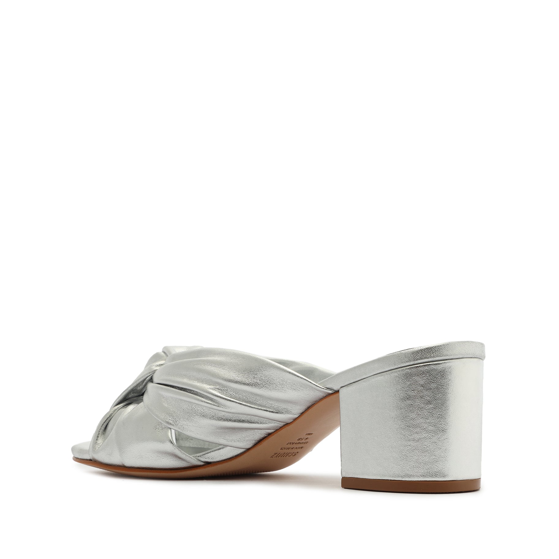 Mindy Mid Block Metallic Leather Sandal Sandals Sale    - Schutz Shoes