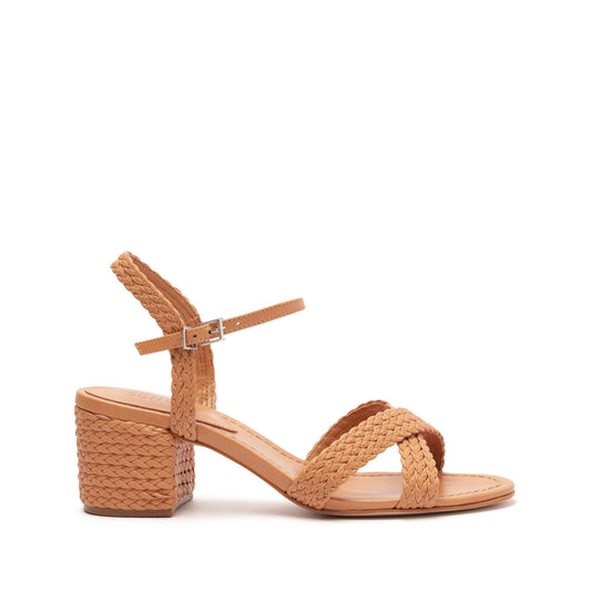 Karima Block Atanado Leather Sandal Sandals Pre Fall 23 5 Honey Peach Atanado Leather - Schutz Shoes