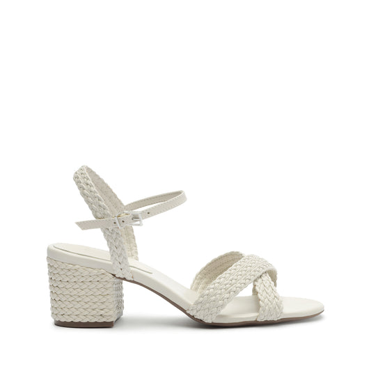 Karima Block Atanado Leather Sandal OLD 5 Pearl Atanado Leather - Schutz Shoes