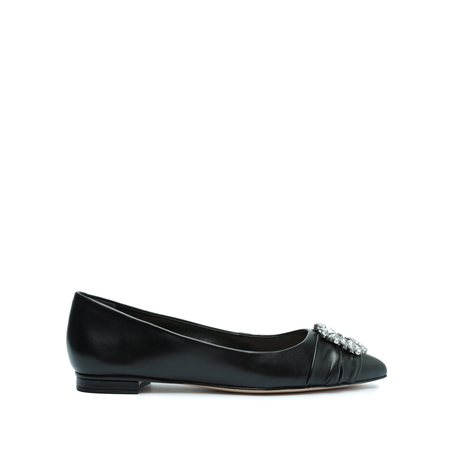 Meisho Nappa Leather Flat Flats OLD 5 Black Nappa Leather - Schutz Shoes