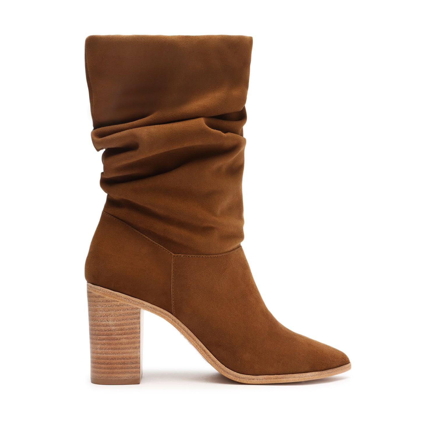 Ashlee Block Suede Bootie 5 Bear Suede - Schutz Shoes