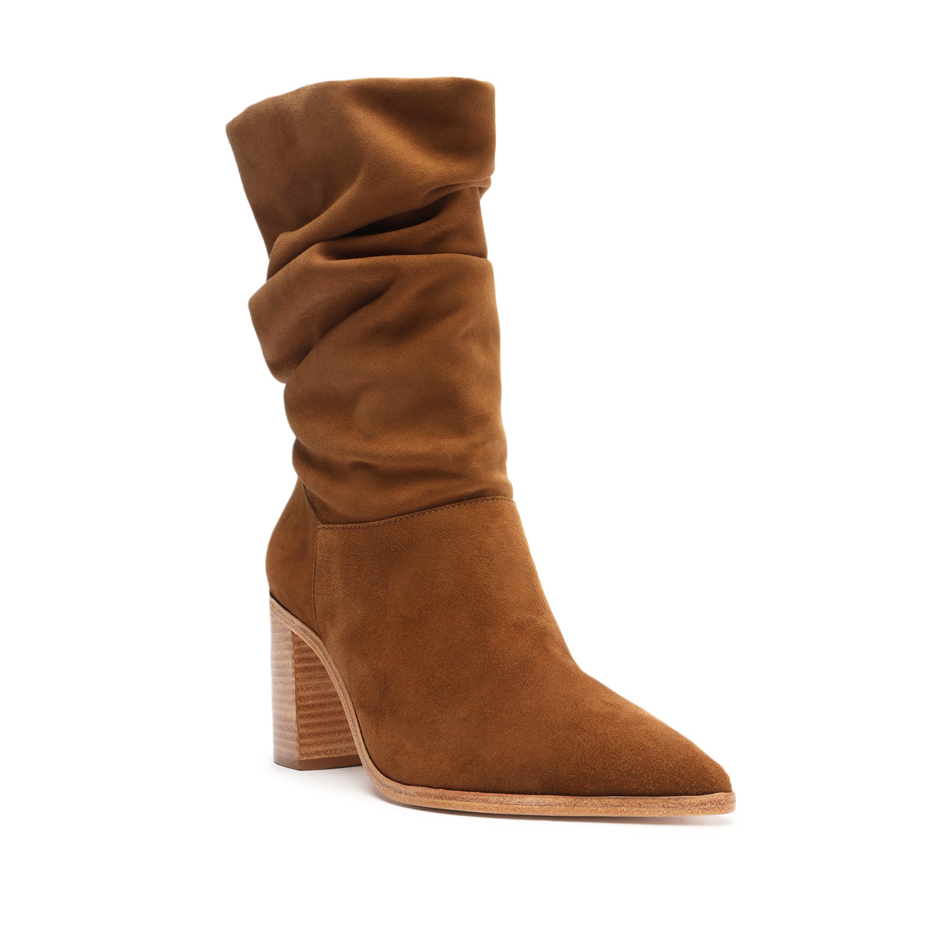 Ashlee Block Suede Bootie Booties OLD    - Schutz Shoes